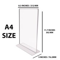 Acrylic Tent Card/Menu Card Holder A4