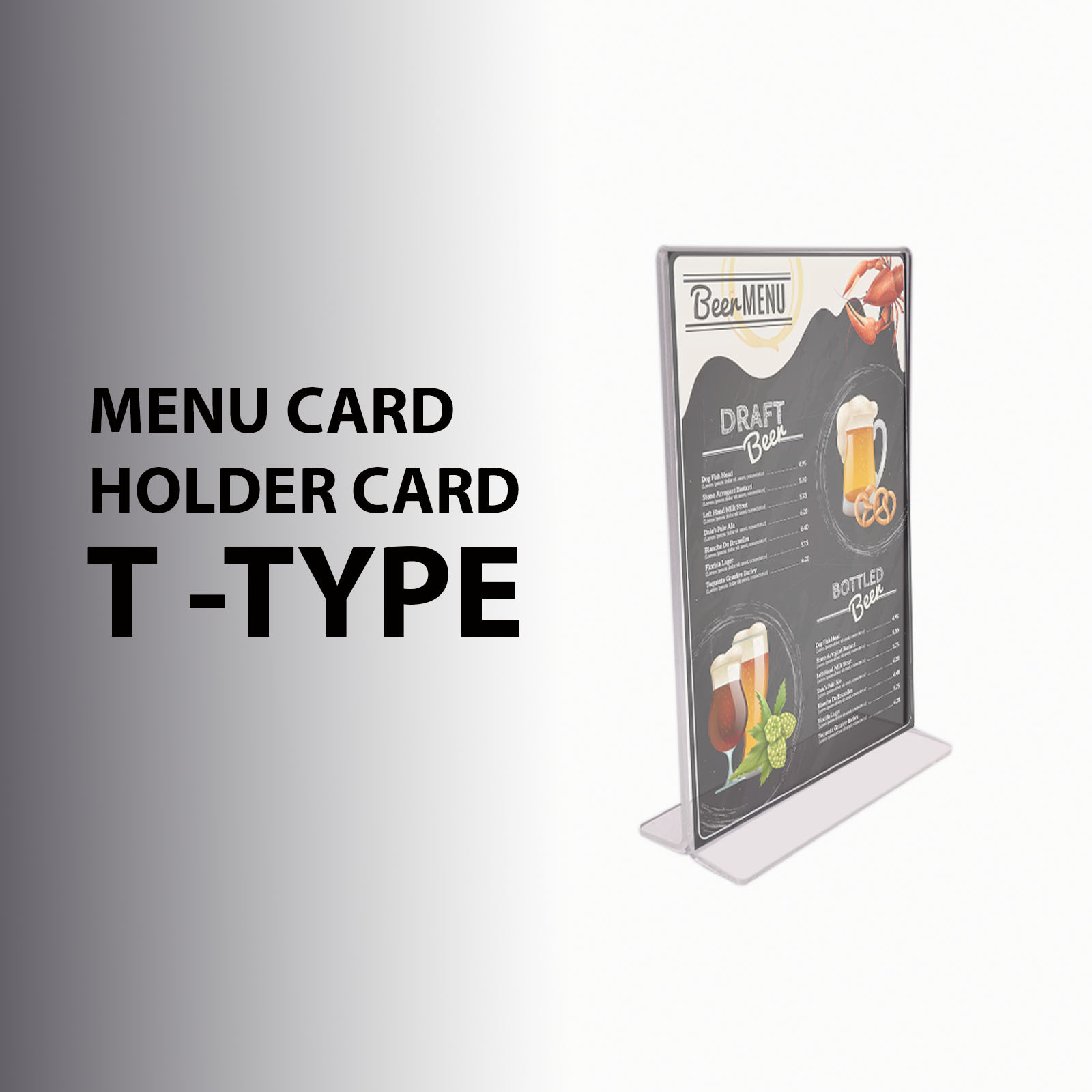 Acrylic Tent Card/Menu Card Holder A4