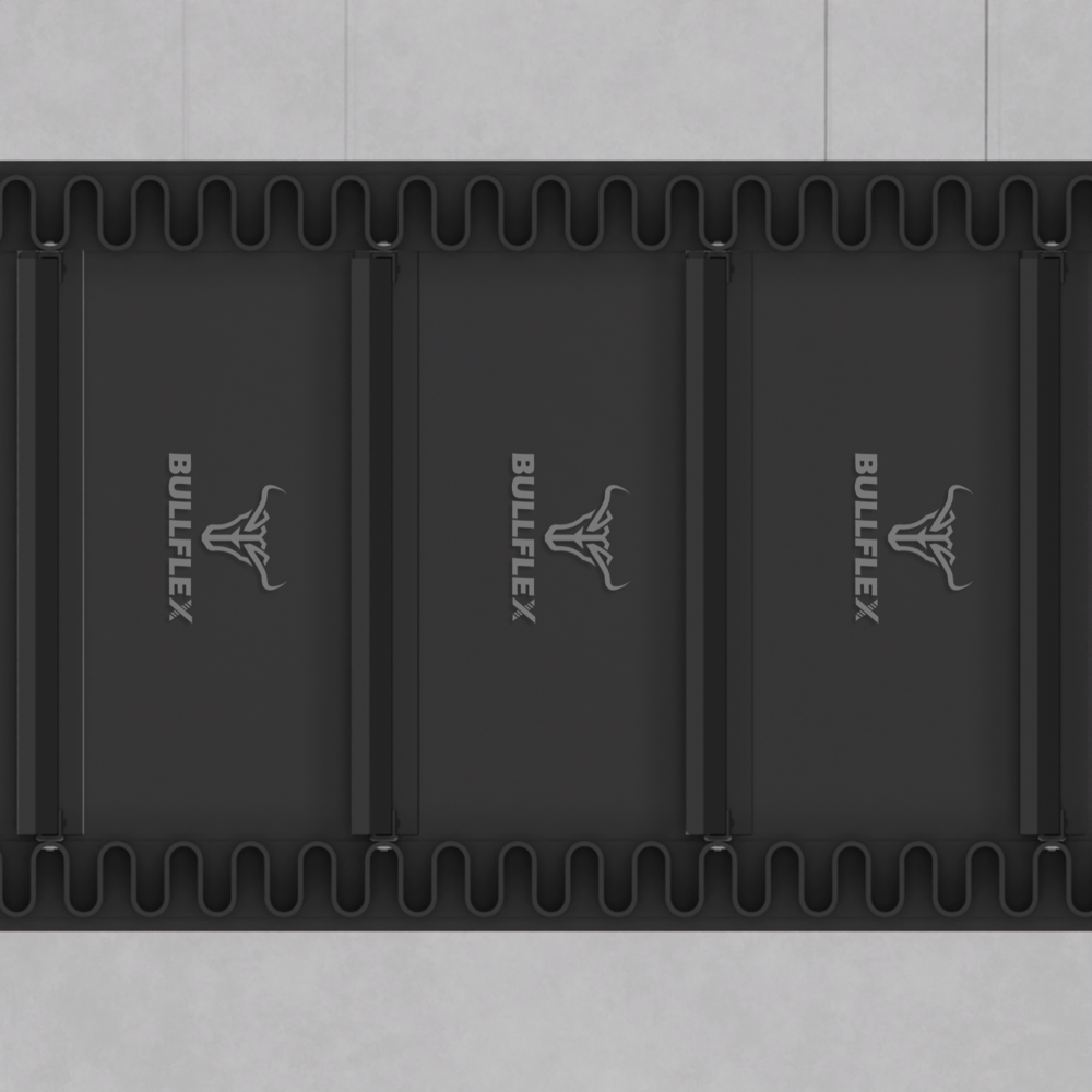 Corrugated Sidewall Conveyor Belt - Color: Black