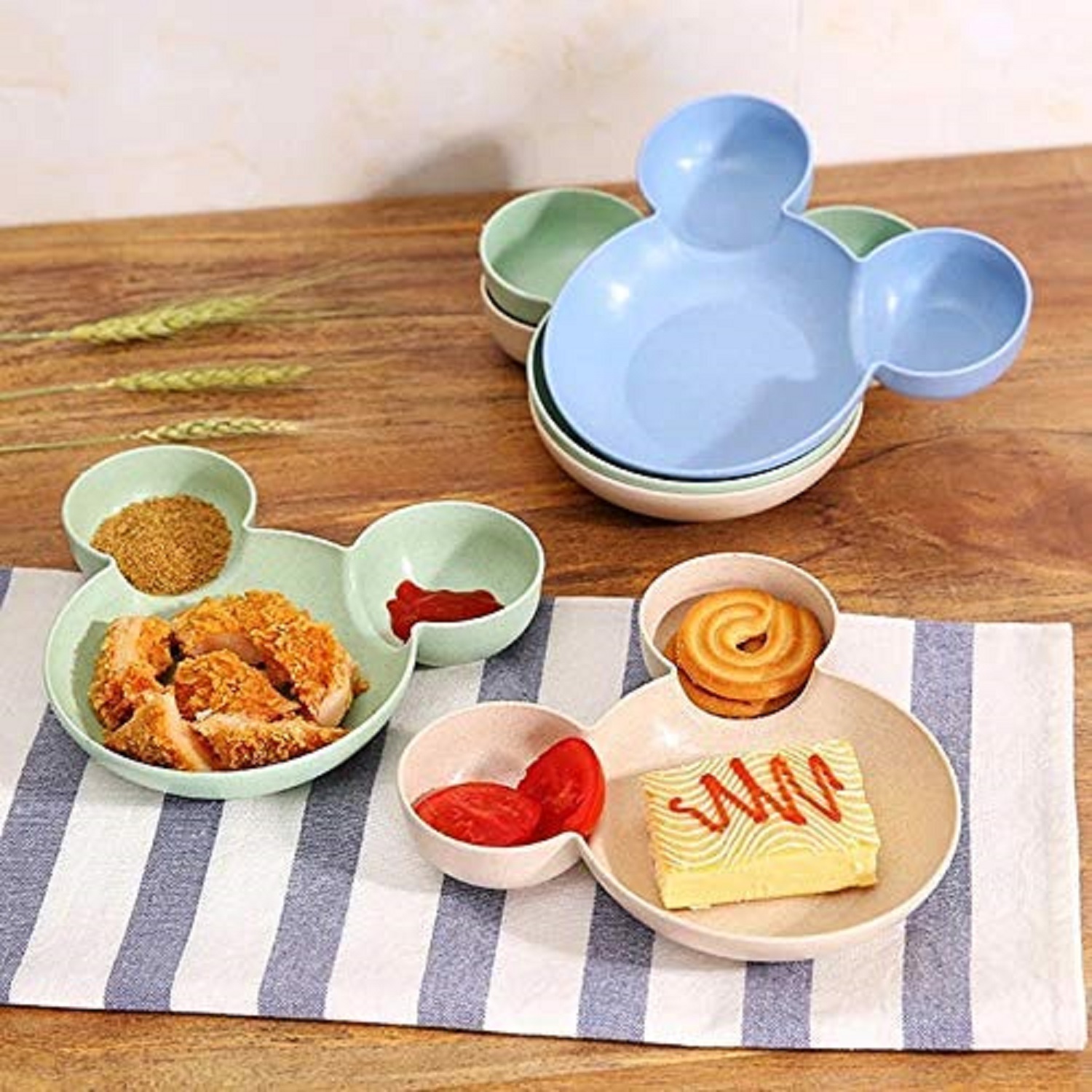 PLASTIC UNBREAKABLE MICKY MOUSE TRAY (1 PC)
