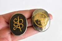 Pyrite Flat Stones, Natural Oval Crystals with Zibu Symbol