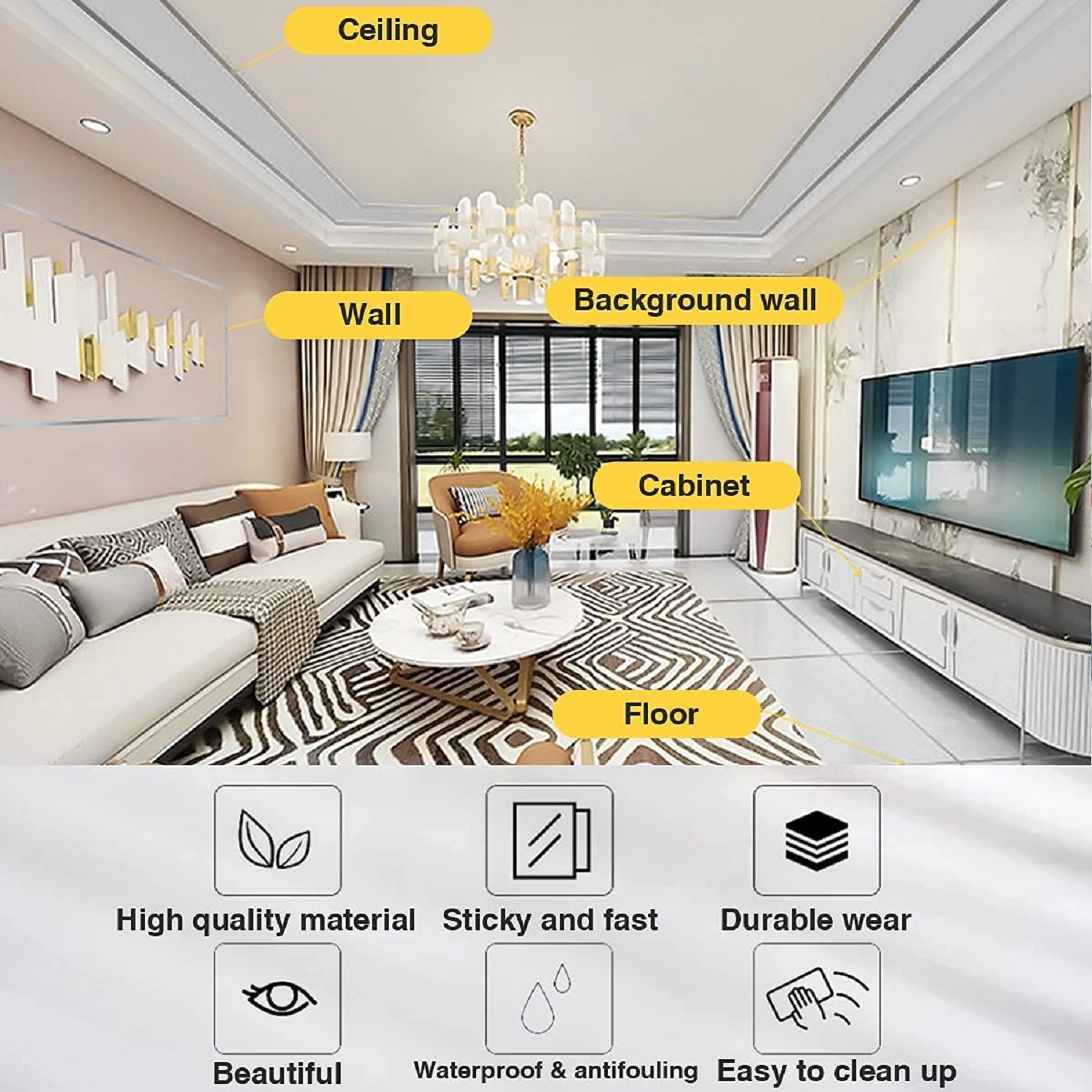 tile sticker waterproof gap sealing tape