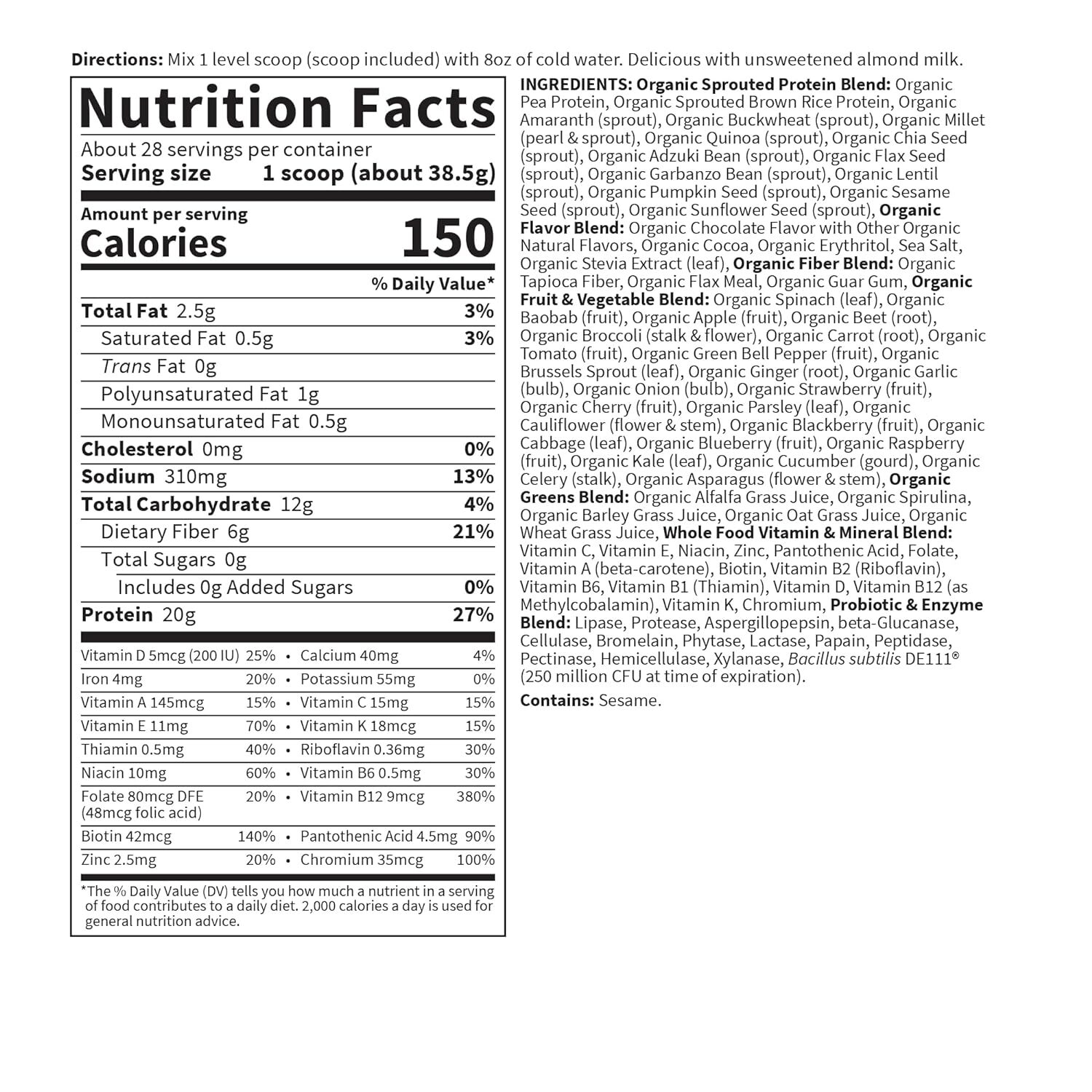 Garden of Life Raw Organic Meal Replacement Shakes