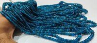 Natural Neon Apatite Plain 5-6mm Rondelle Shape Beads Per Strand 8'' Long