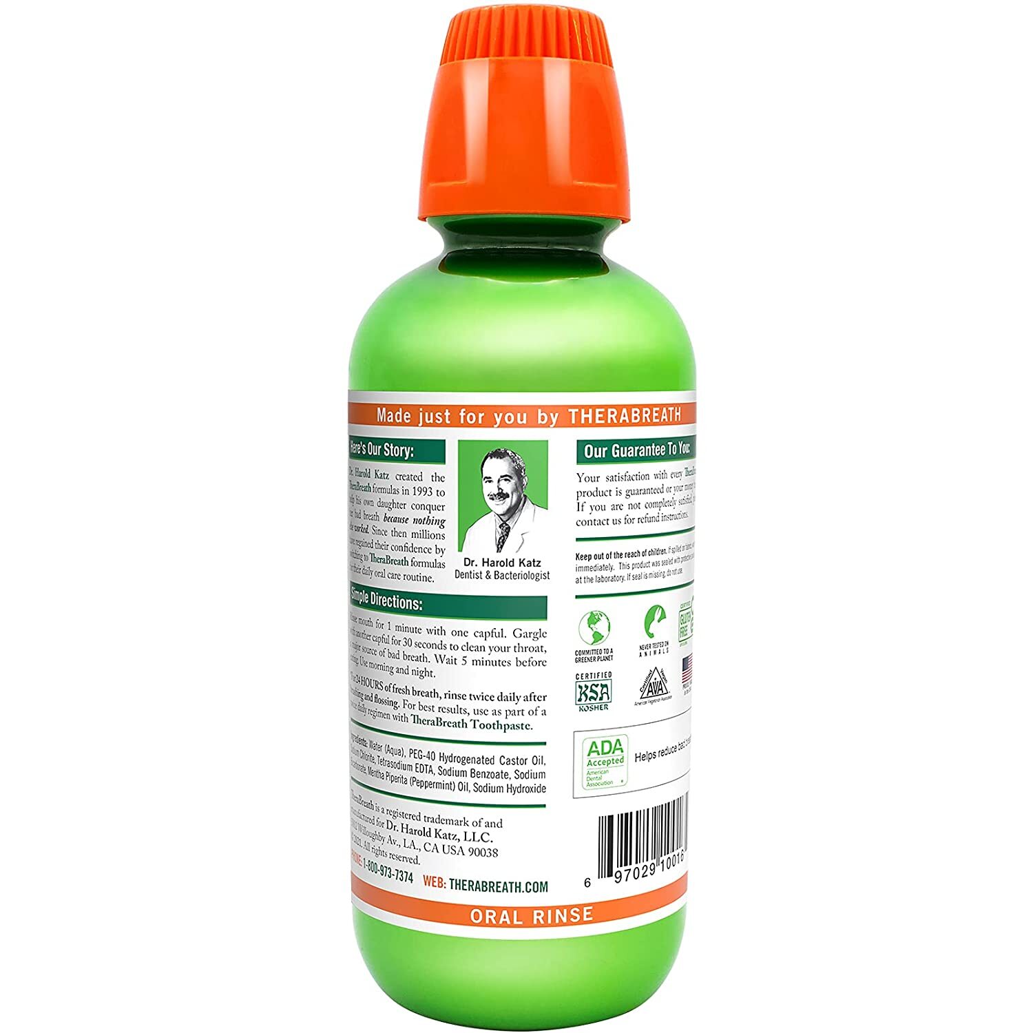 TheraBreath Dentist Recommended Fresh Breath Oral Rinse - Mild Mint Flavor, 16 Ounce (Pack of 2)