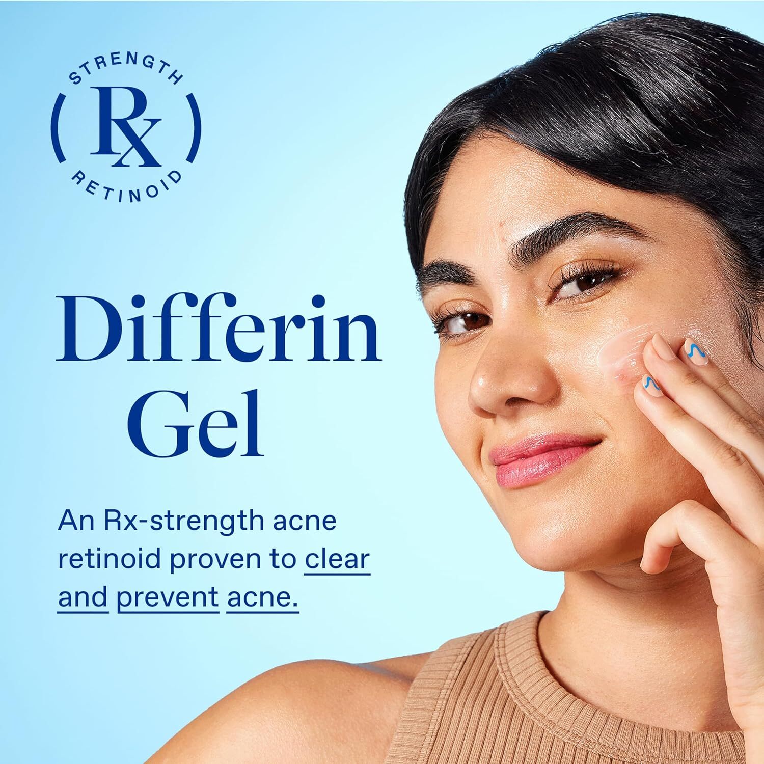 Differin Acne Treatment Gel, 90 Day Supply, 0.1% Adapalene, 45g Pump