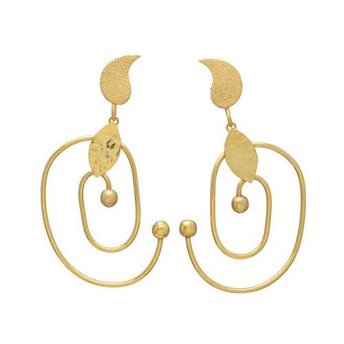 Antique Gold Plated Earring Set For Woman