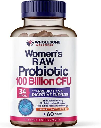 Wholesome Wellness Dr. Formulated Raw Probiotics for Women 100 Billion Capsules