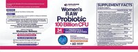 Wholesome Wellness Dr. Formulated Raw Probiotics for Women 100 Billion Capsules