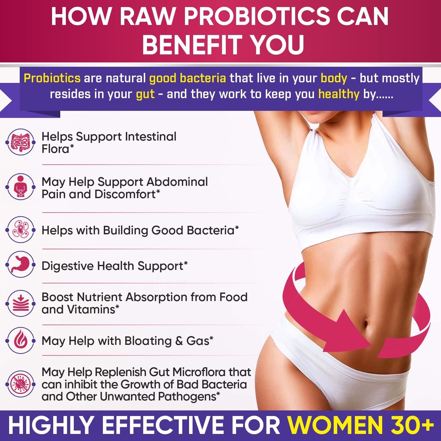 Wholesome Wellness Dr. Formulated Raw Probiotics for Women 100 Billion Capsules
