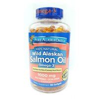 Pure Alaska Omega-3 Wild Alaskan Salmon Oil 1000mg Softgels 180-Count