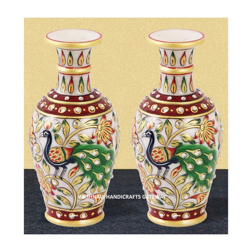 Indian Manufacturer Low Price Range Rajasthnai Makrana Marble Flower Vases