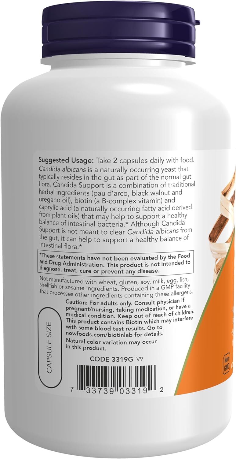 Now Foods Candida Support  180 Vegetarian Capsules