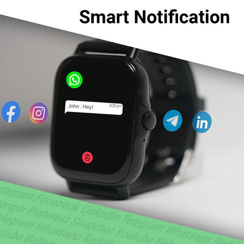 Tech Blaze Smart Watch - Color: Black