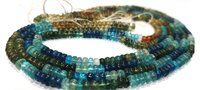 Natural Multi Apatite Rondelle Plain 4-5mm Beads Strand 14 inches long