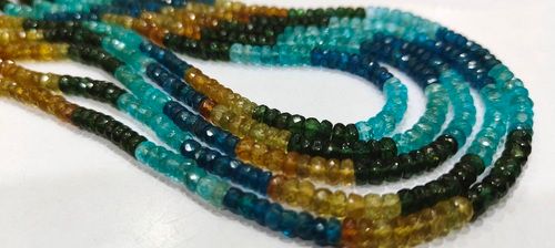 Natural Multi Apatite Rondelle Faceted 4-5mm Beads Strand 14 inches long