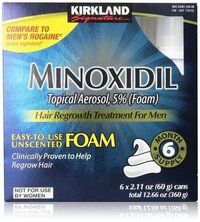 kirkland Signature Hair Regrowth Treatment Minoxidil Foam for Men, 2.11 oz, 6 Count