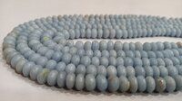 Natural Angelite Rondelle Plain 8mm Beads Sold Per Strand 8 Inches Long