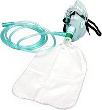 Non-rebreathing Oxygen Mask - Medical-grade Latex-free, 20x16x6 Cm, White - High-flow Oxygen Therapy With 7-foot Tubing, Reservoir Bag, Safety Vent, And Nose Clip