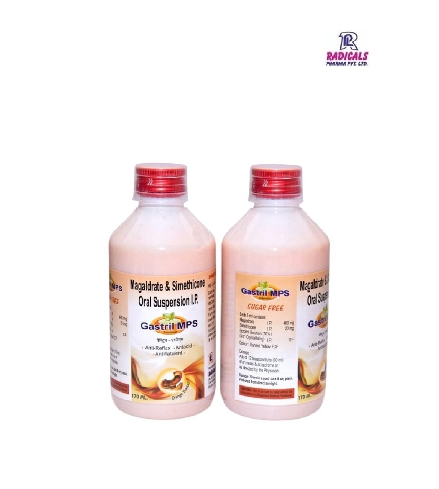 Magaldrate & Simethicone Suspension - 170 ml Liquid | Doctor Prescribed Dosage, Dry Place Storage