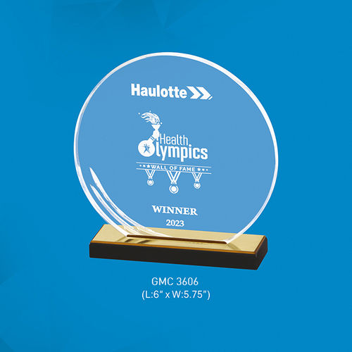 Haulotte acrylic trophy