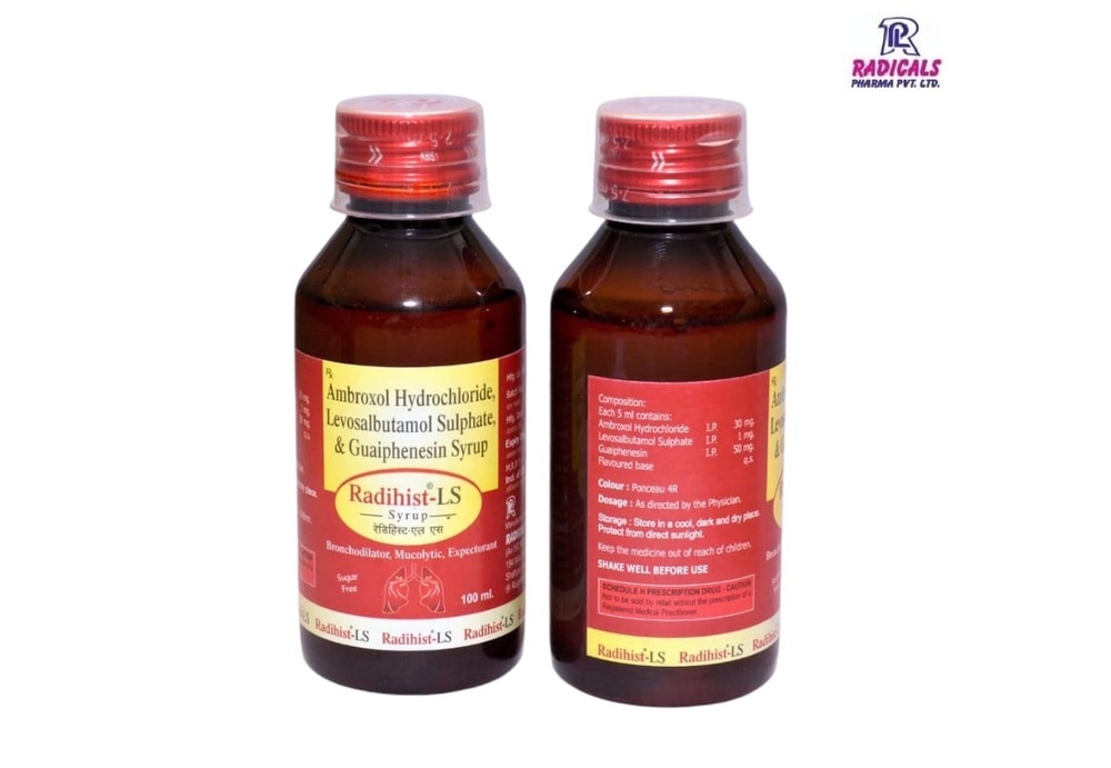 Levosalbutamol Ambroxol Guaiphenesin Syrup - 100 ml Liquid | General Medicines, Store In Cool & Dry Place, Dosage As Per Doctor Prescription