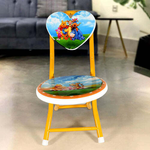 HEART SHAPE KIDS CHAIR CARTOON PRINTED FOLDABLE KIDS / CHILDREN FOLDING CHAIR FOR PLAYROOMS