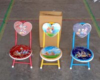 HEART SHAPE KIDS CHAIR CARTOON PRINTED FOLDABLE KIDS / CHILDREN FOLDING CHAIR FOR PLAYROOMS