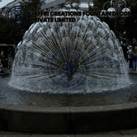 Round Shaped 14ft Dandelion Fountain - Color: Brass