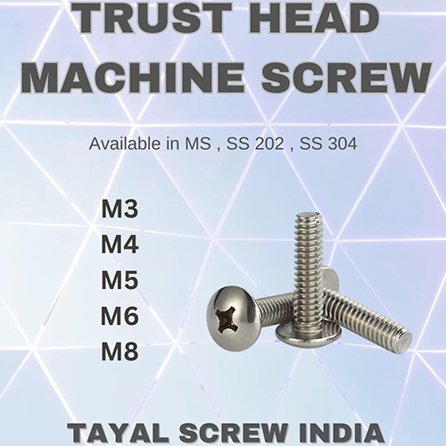 Trust Head Machine Screw - Finish: Coated