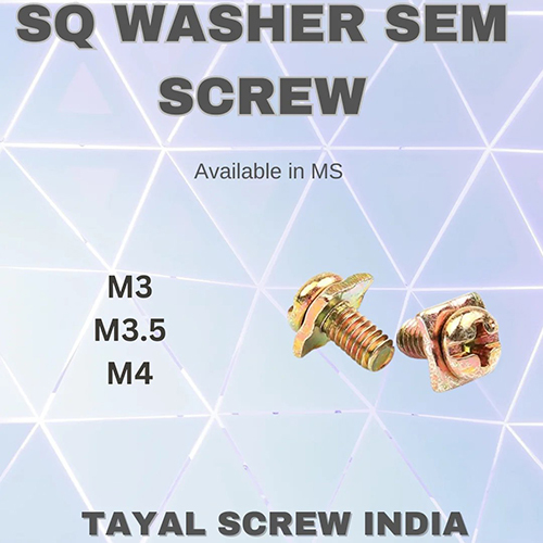 Sq Washer Sem Screw - Color: Golden