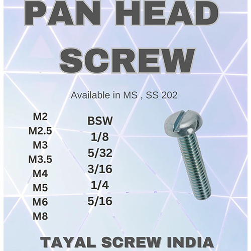Pan Head Screw - Color: Silver