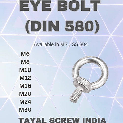 Eye Bolt Din 580 - Color: Silver