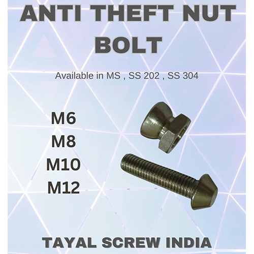 Anti Theft Nut Bolt