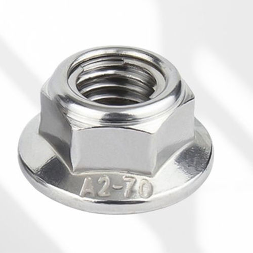 Metal Lock Flange Nut Din 6927 - Color: Silver