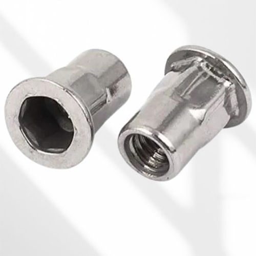 Half Hex Insert Nut - Color: Silver