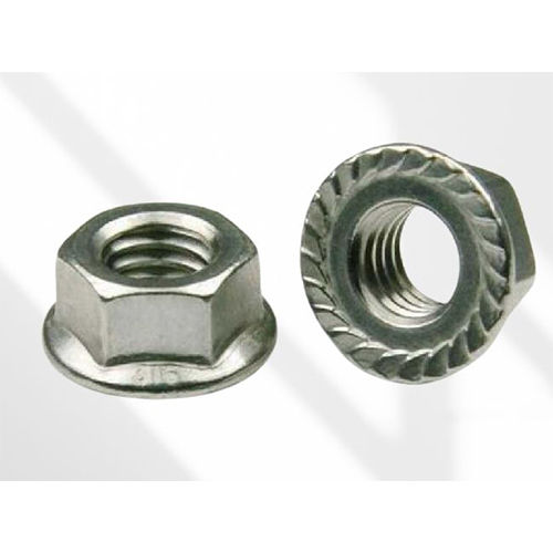 Flange Nut Din 6923 - Color: Silver