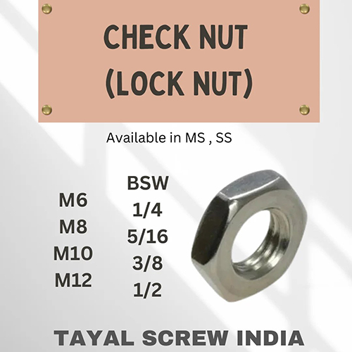 Check Nut Lock Nut - Color: Silver