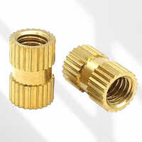 Brass Moulding Nut - Brass Material, All Sizes Available, Golden Color, Powder Coated Surface | Ideal For Industrial Applications