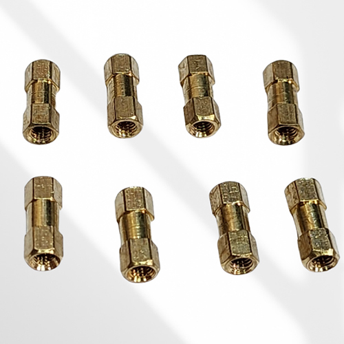 Brass Hex Pillar Nut - Color: Golden