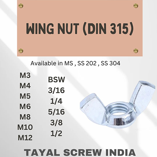 Wing Nut Din 315 - Color: Silver