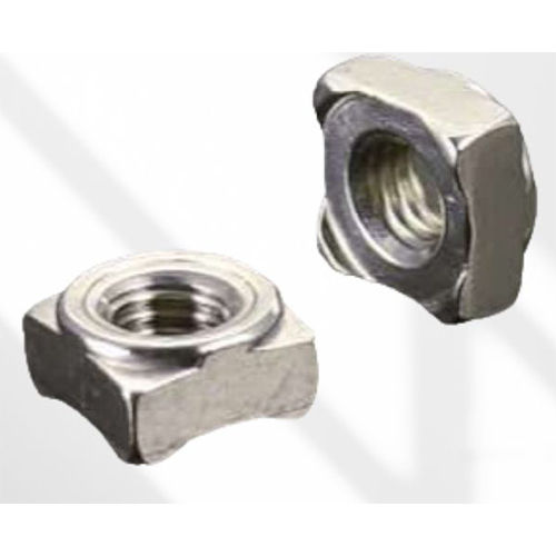 Square Weld Nut - All Size | Powder Coated, Industrial Use, Silver Finish