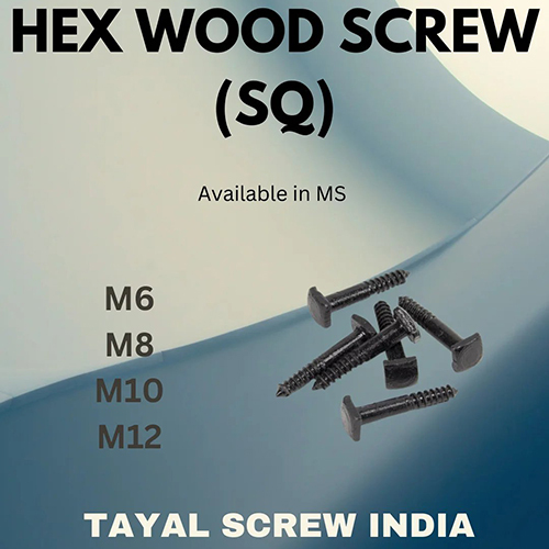 Hex Wood Screw Sq - Color: Black