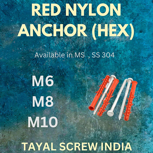Red Nylon Anchor Hex