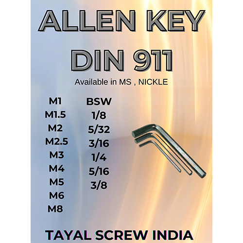 Allen Key DIN 911