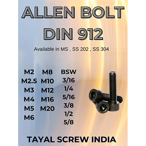 Allen Bolt DIN 912
