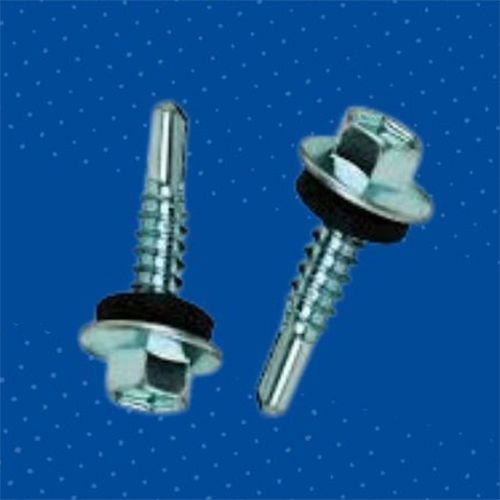 Hex Head Drilling Screw Flange - Color: Silver