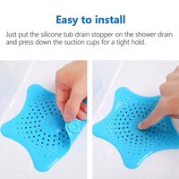 STAR SHAPE SUCTION CUP KITCHEN BATHROOM SINK DRAIN STRAINER HAIR STOPPER FILTER