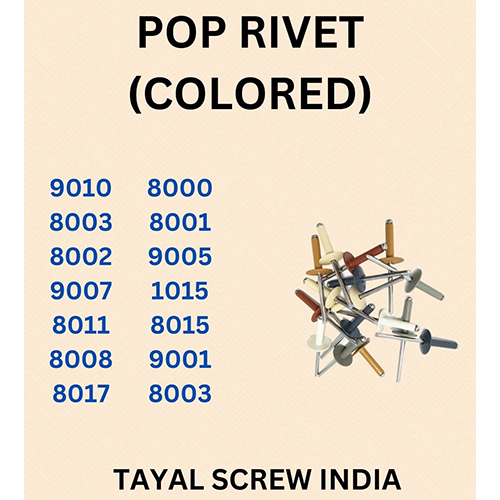 Pop Rivet Colored