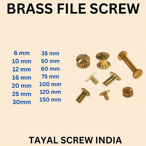 Brass File Screw - Application: Industrial